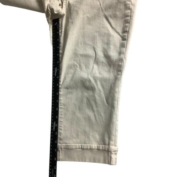 NYDJ Jeans Marilyn Straight Cut Cropped Cream Size 12P LIFTxTUCK Technology - Picture 5 of 10